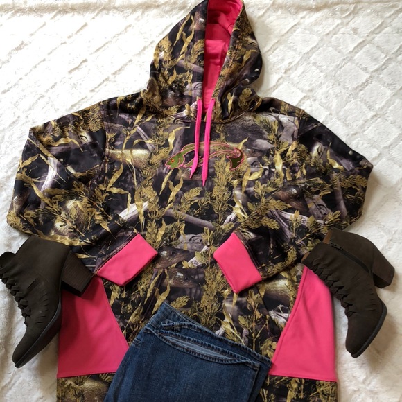Tops - 💕Hoodie Camo/Pink L sweatshirt Fishouflage